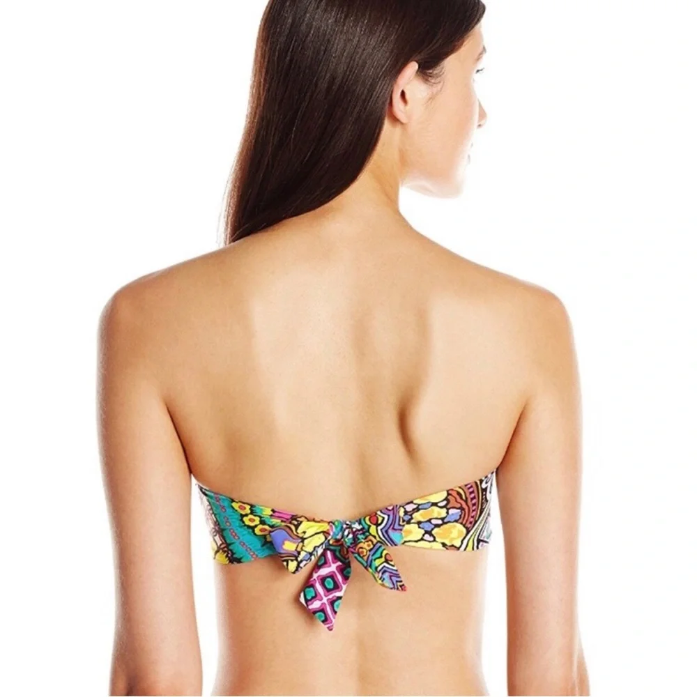TrinaTurk Madagascar Paisley‎ Floral Bandeau Bikini Top